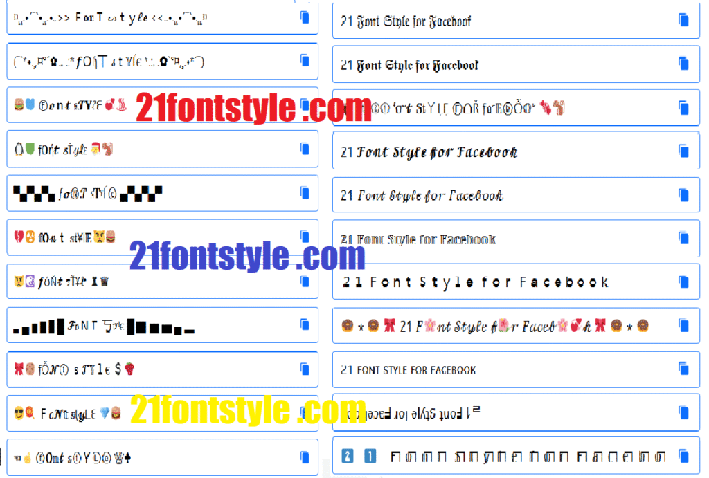 21 Font Styles for Facebook.